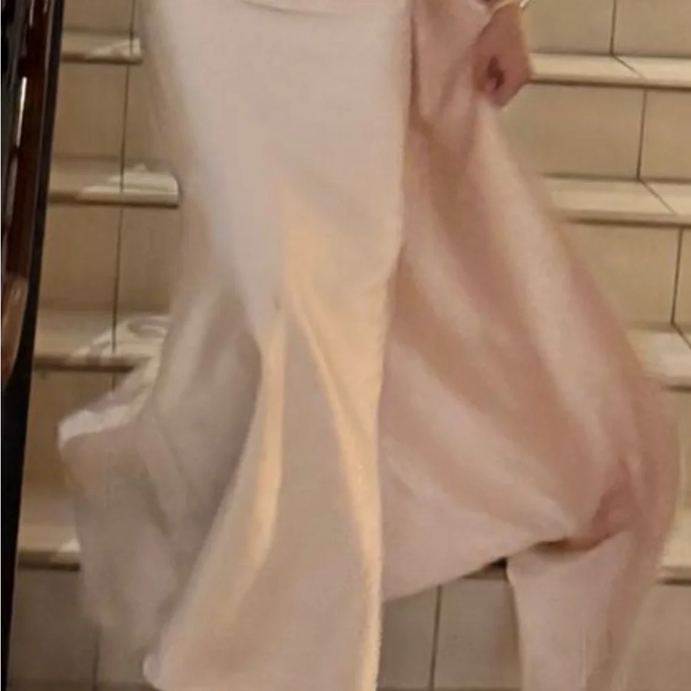 ALFRED SUNG Strapless Cream Gown - Picture 5 of 8